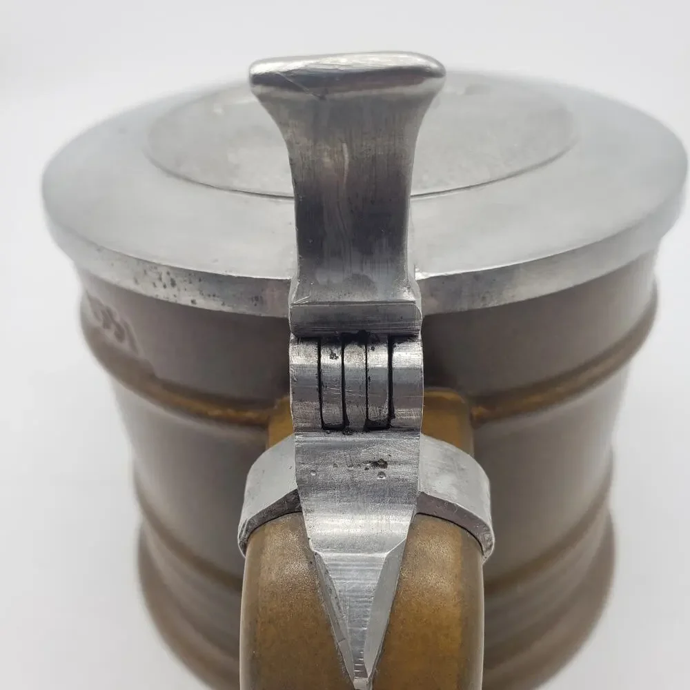 VTG‎ Oeslauer Manufaktur Bavaria for Goebel Tennis Beer Stein Pewter & Ceramic